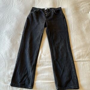 Reformation Cynthia Button Fly High Rise Straight Jeans